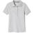French Toast Girl's Short Sleeve Interlock Polo with Picot Collar - Heather Grey