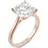 Charles & Colvard Moissanite Cushion Solitaire Ring - Rose Gold/Diamond