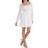 1.State Smock Bodice Ruffle Hem Long Sleeve Minidress - Soft Ecru