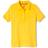 French Toast Girl's Short Sleeve Interlock Polo with Picot Collar - Gold