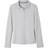 French Toast Girl's Long Sleeve Interlock Knit Polo with Picot Collar - Heather Grey