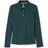 French Toast Girl's Long Sleeve Interlock Knit Polo with Picot Collar - Hunter Green