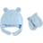 Luvable Friends Baby Fleece Bear Hat and Mitten Set 2-pack - Light Blue (10130974)