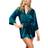 iCollection Women's Ultra Soft Satin Lounge and Poolside Robe - Peacock