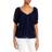 Rebecca Taylor Puff-Sleeve Top - Navy