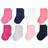 Luvable Friends Basic Socks 8-Pack - Pink/Black Solid (10728128)