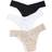 Hanky Panky Signature Lace Original Rise Thong 3-pack - Black/White/Chai