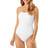 Tommy Bahama Pearl Shirred Bandeau One Piece Swimsuit - White