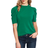 CeCe Puff Sleeve Crepe Top - Lush Green