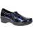 Easy Street Tiffany W - Black/Blue Metallic Floral Patent