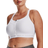 Under Armour Crossback Zip-Front Sports Bra Plus Size - White