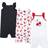 Hudson Baby Cotton Rompers 3-pack - Cherries (10152724)