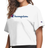 Champion Script C Logo Cropped T-shirt Plus - White