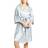iCollection Women's Marina Lux 3/4 Sleeve Satin Robe - Grey