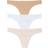 On Gossamer Cabana Cotton Hip G Thong 3-pack - Blush/White/Beige