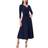 MSK V-Neck Beaded Midi Dress - Lovely Navy