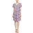 SL Fashions Short Sleeve Tiered Party Dress - Lilac