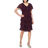 SL Fashions Short Sleeve Tiered Party Dress - Fig