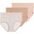 Jockey Elance Breathe Brief 3-pack - Sheer Nude/Whisper Stripe/Light