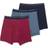 Jockey Classic Cotton Boxer Briefs 3-pack - Red/Blue Assorted