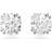 Swarovski Constella Round Cut Stud Earrings - Silver/Transparent