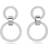 Swarovski Hollow Hoop Earrings - Silver/Transparent