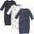 Hudson Baby Quilted Gowns 3-Pack - Metallic Stars (10153491)