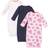 Hudson Baby Quilted Gowns 3-Pack - Pink/Navy Floral (10125786)