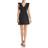 French Connection Whisper Ruffled V-Neck Mini Dress - Black