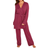 Cosabella Bella Curvy 3 Piece Set with Robe - Deep Ruby