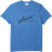 Lacoste Signature & Crocodile Print Crew Neck Cotton T-shirt - Blue Chine