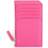 Royce New York Zip Leather Card Case - Bright Pink