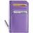 Royce New York Zip Leather Card Case - Purple
