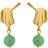 Pernille Corydon Ocean Hope Earsticks - Gold/Green