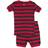 Leveret Kid's Striped Shorts Pajama Set - Red/Grey