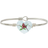Luca + Danni Cardinal Heart Bangle Bracelet - Silver/Multicolour