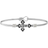 Luca + Danni Cross Bangle Bracelet - Silver/Black/Transparent