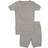 Leveret Kid's Short Sleeve Neutral Solid Color Pajamas - Light Grey (32177961467978)