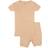 Leveret Kid's Short Sleeve Neutral Solid Color Pajamas - Beige (32178314870858)