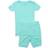 Leveret Kid's Short Sleeve Classic Solid Color Pajamas - Aqua (32238303510602)