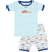 Leveret Short Sleeve Rainbow Cotton Pajamas - Light Blue