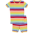 Leveret Short Sleeve Rainbow Cotton Pajamas - Girlstripes