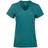 Blue Mountain Women's Short Sleeve V-Neck T-shirt - Deep Lake Heather