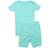 Leveret Kid's Solid Pajama Set 2-piece - Aqua