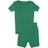 Leveret Leveret Kid's Solid Pajama Set 2-piece - Green