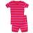 Leveret Stripes Short Pajama Set - Red/Pink