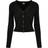 Urban Classics Ladies Short Rib Knit Cardigan - Black