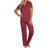 Cosabella Printed Short Sleeve Top And Pant Pajama Set - Diamond Deep Ruby/Sahara