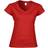 Gildan Soft Style Short Sleeve V-Neck T-shirt - Red