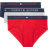 Tommy Hilfiger Essential Luxe Stretch Brief 3-pack - Red/Grey Heather/Navy